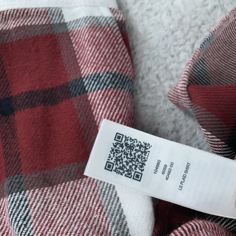 True Religion Long‎ Sleeve Plaid Shirt Mens XL Red Flannel Button Down